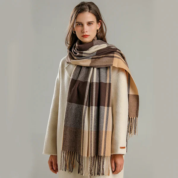 The Noelle Checked Winter Scarf