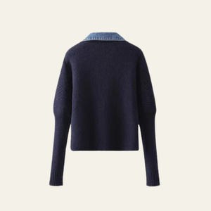 The Marenya Women’s Cardigan with Denim Trim