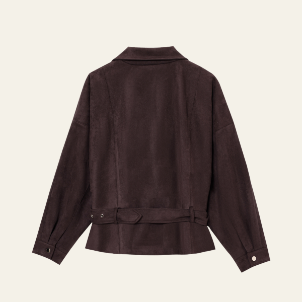 The Marisse Belted Retro Moto Jacket