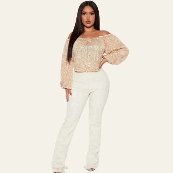 The Celviera Sequin Off-Shoulder Blouse