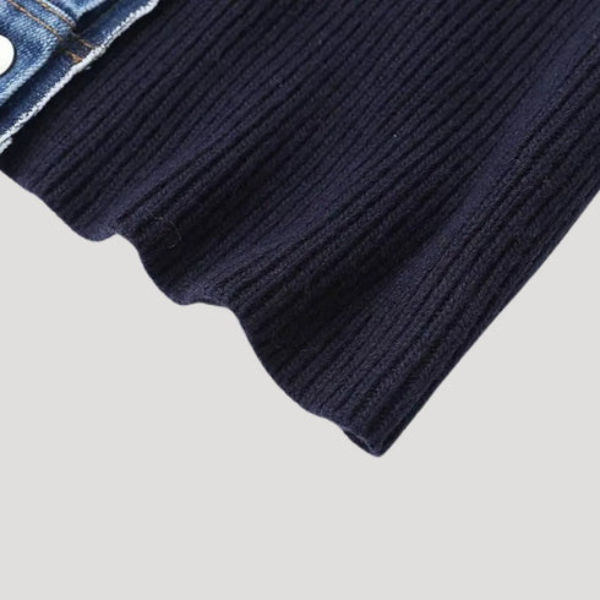 The Marenya Women’s Cardigan with Denim Trim