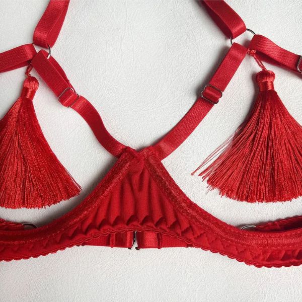The Amara Strappy Tassel Lingerie Set
