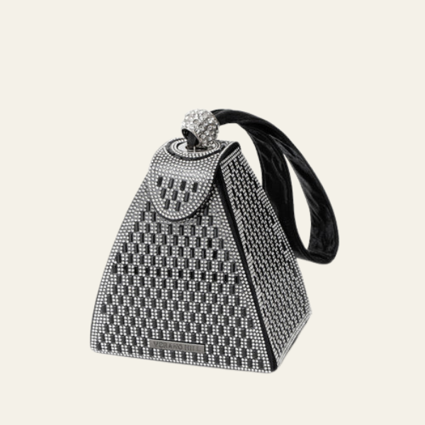 The Sorella Crystal Pyramid Clutch