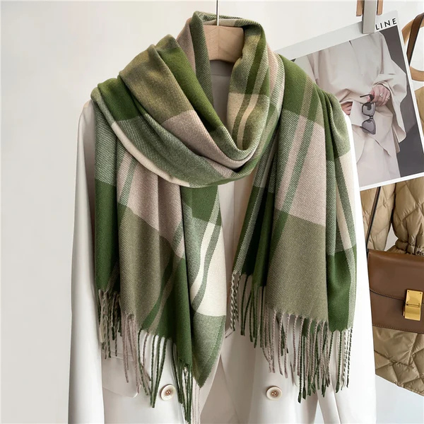 The Noelle Checked Winter Scarf