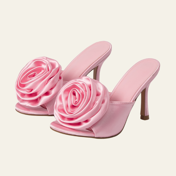 The Marseille Rosette Open-Toe Heels