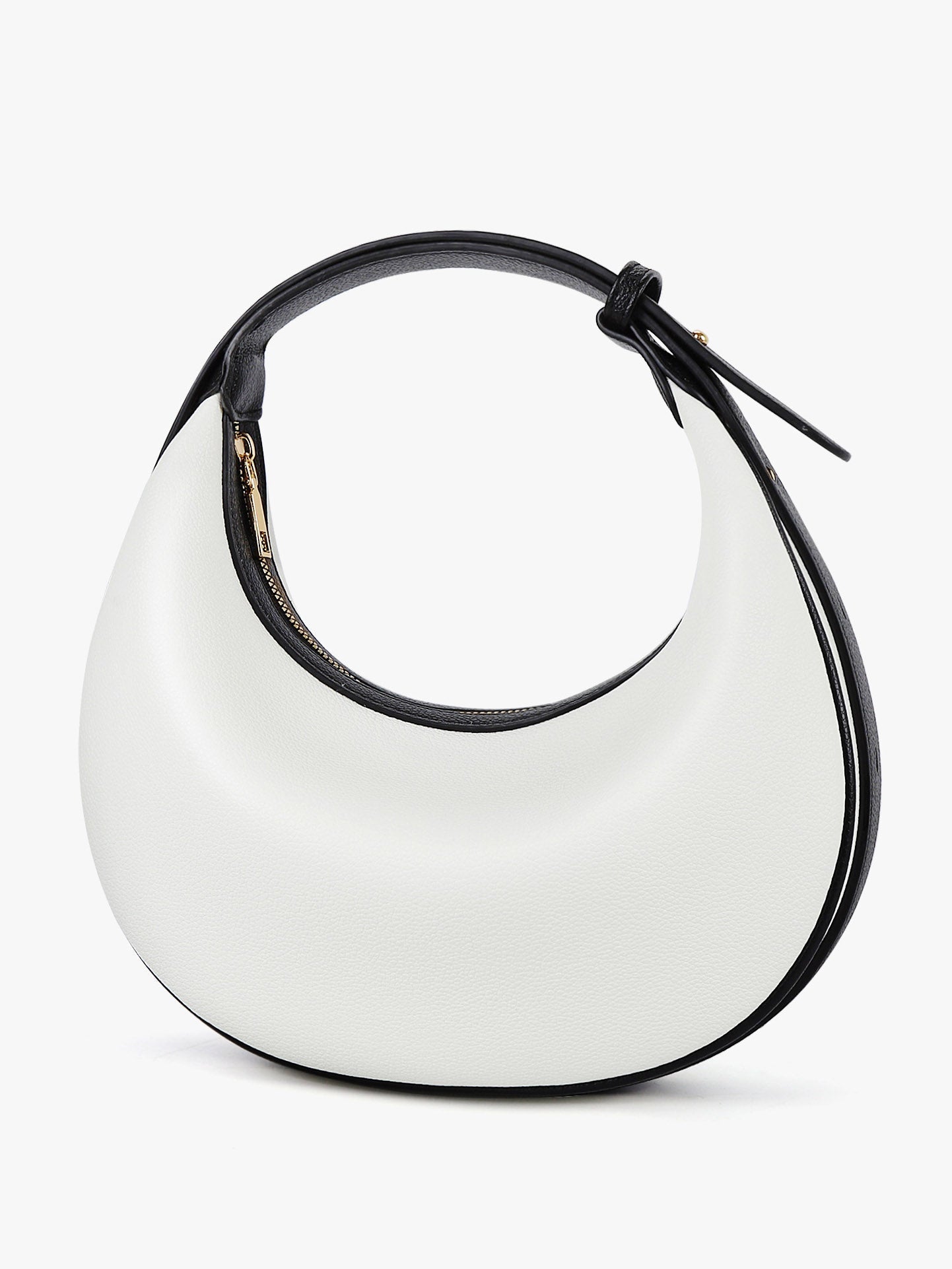 Sac à main tendance en forme de croissant de couleur contrastée
