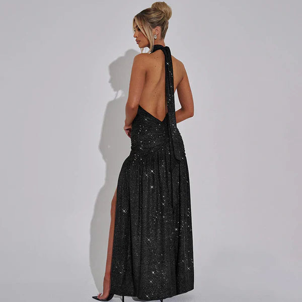 The Seraphina Halter Maxi Dress