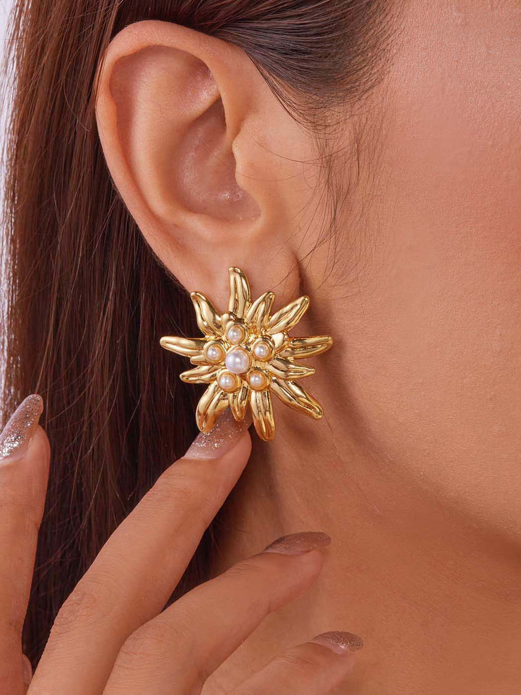 Boucles d'oreilles personnalisées en perles et fleurs