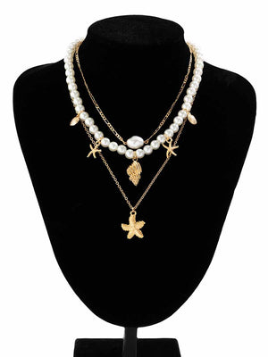 Collier de perles de vacances en forme d'étoile de mer