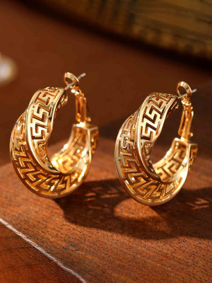 Boucles d'oreilles de luxe légères à motif creux de style palais personnalisées