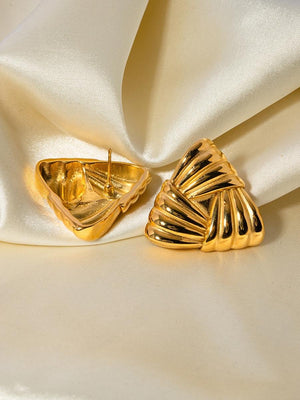 Boucles d'oreilles géométriques en métal, simples et polyvalentes