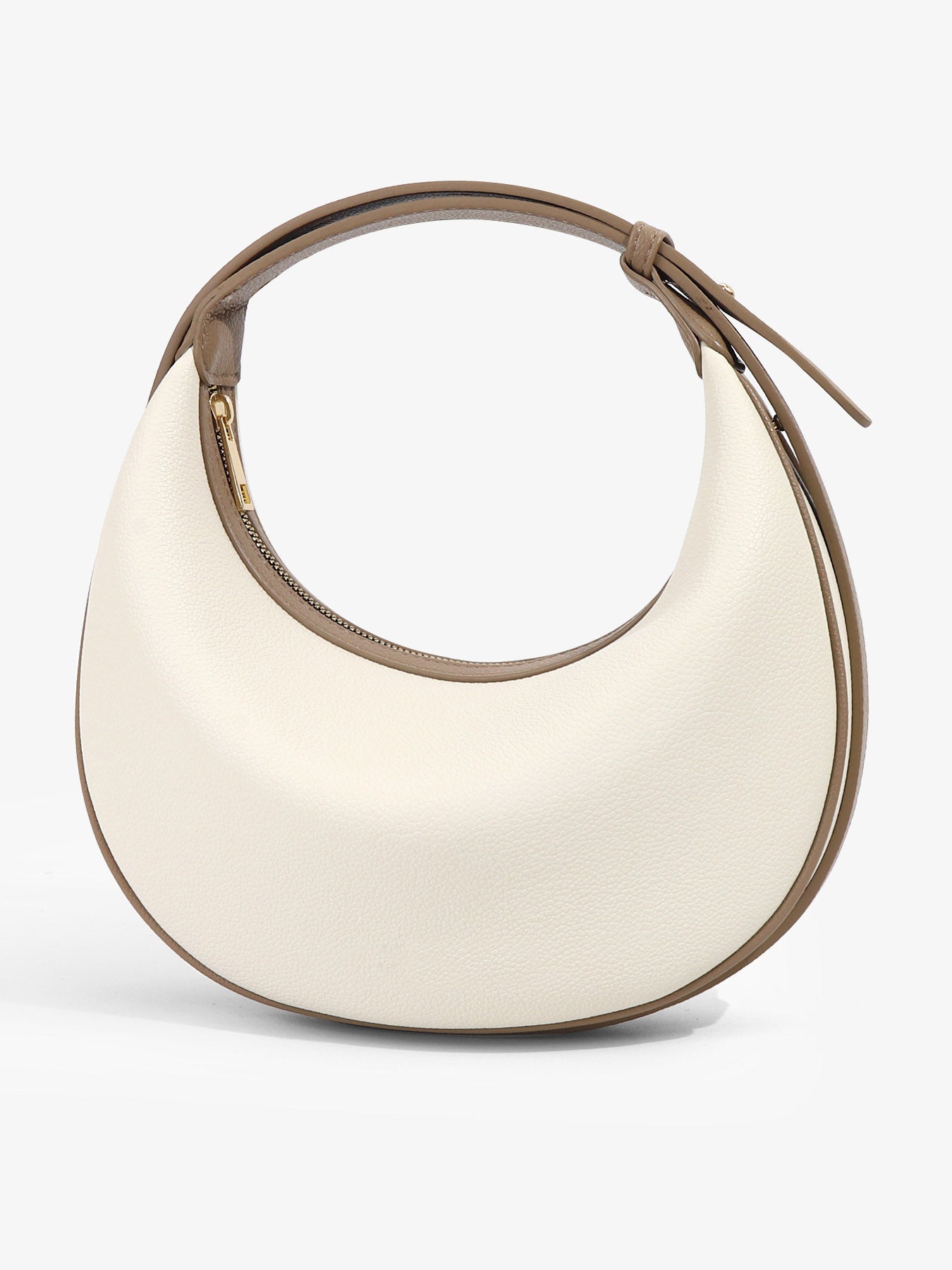 Sac à main tendance en forme de croissant de couleur contrastée