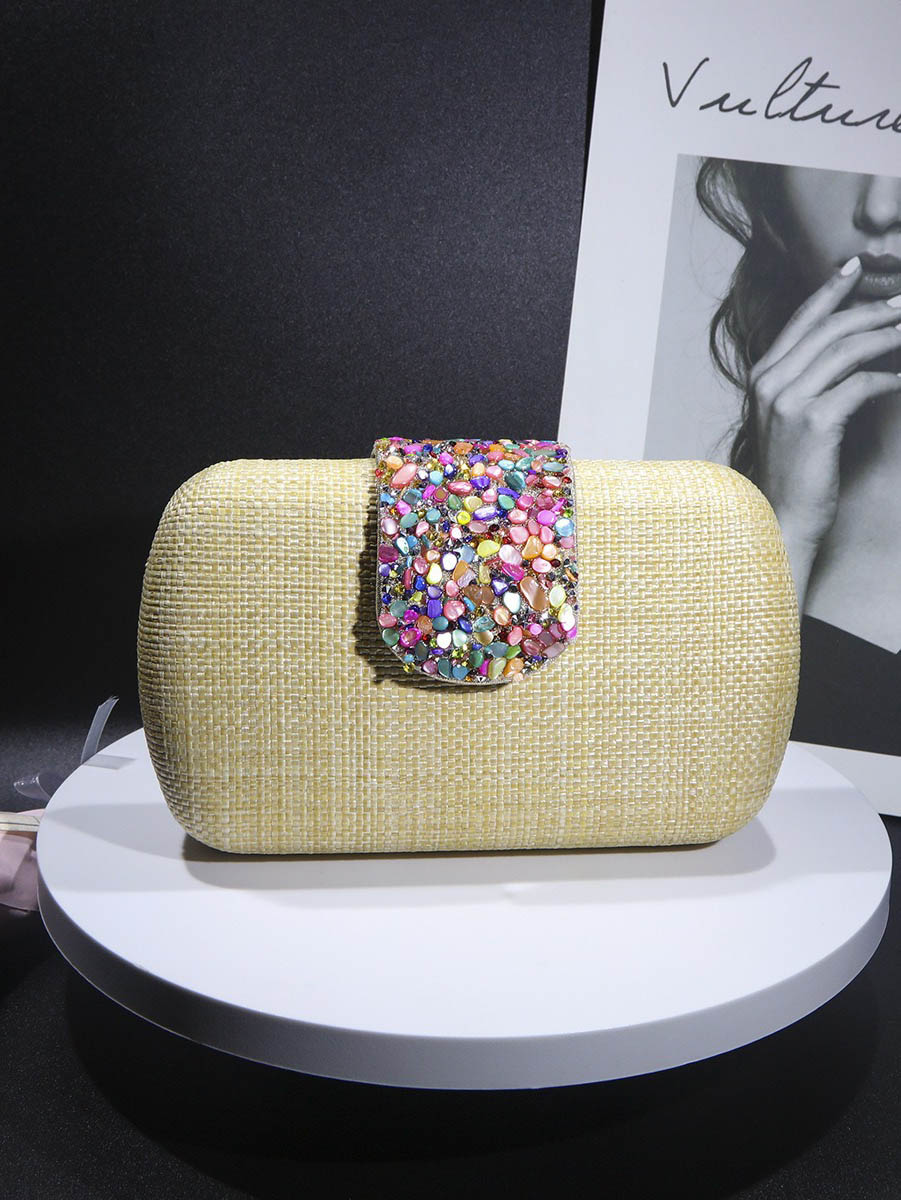 Sac de soirée tissé simple, sac polyvalent