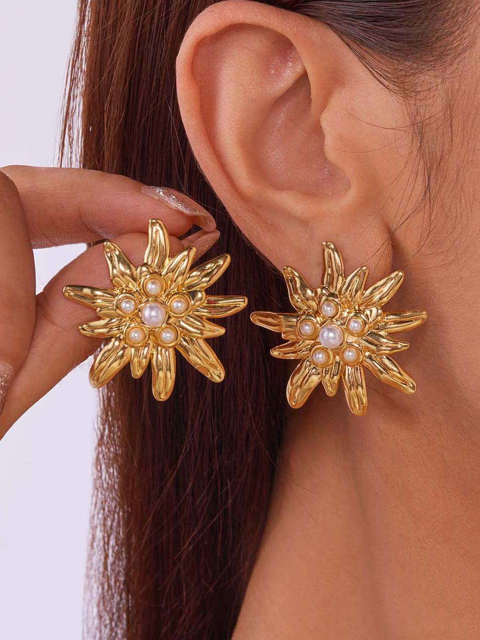 Boucles d'oreilles personnalisées en perles et fleurs