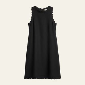 The Capri Scalloped Sleeveless Mini Dress Black