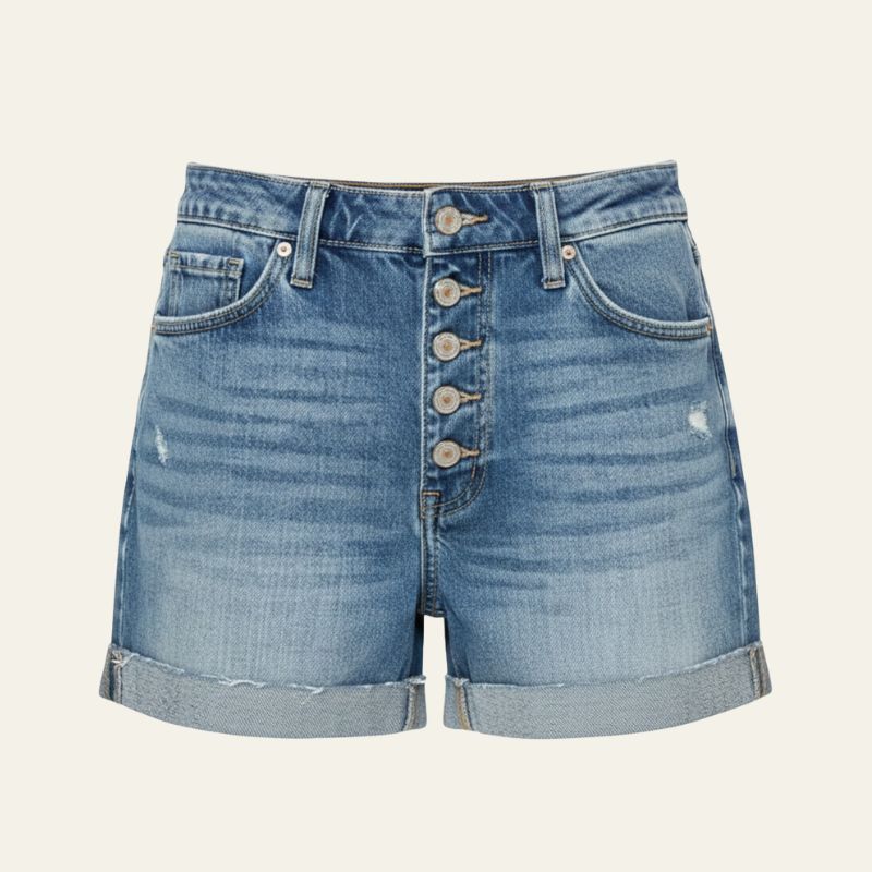 The Venice Button-Fly Denim Shorts