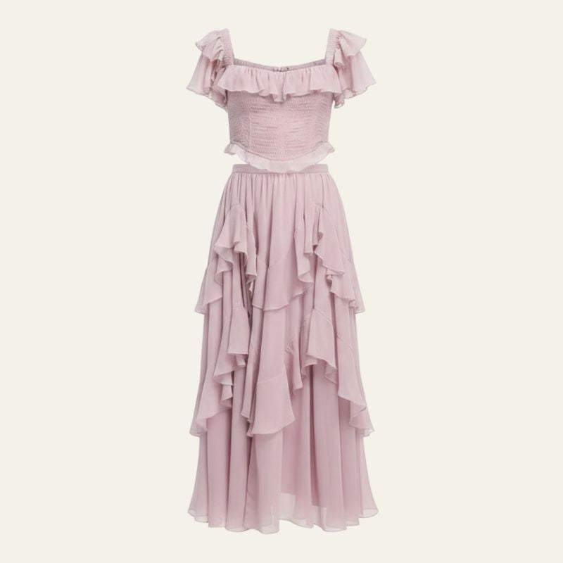 The Freyna Ruffle-Tiered Midi Set