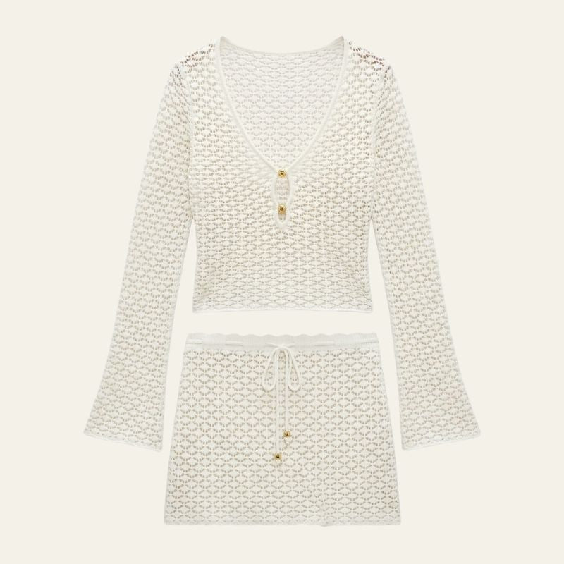 The Santorini Lace-Up Crochet Set