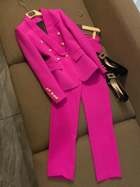 OKSY SUIT fuchsia