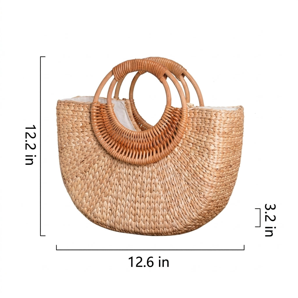 Lunara | Woven Straw Tote Bag