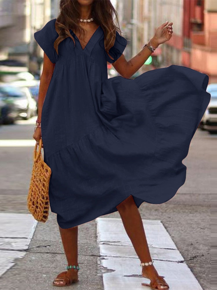 SINTIA DRESS A Navy