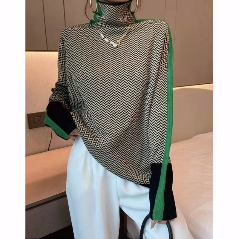 ELISA SWEATER Green One Size