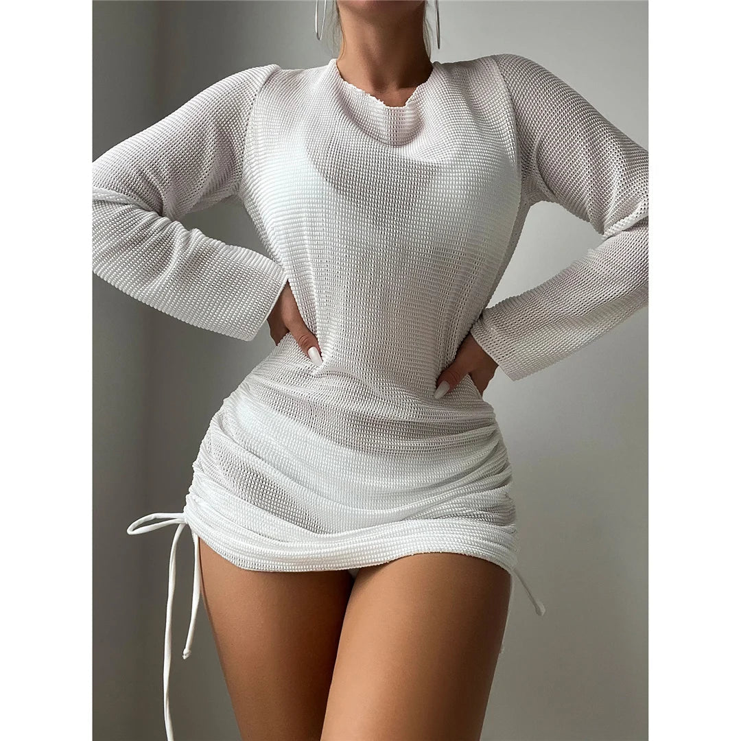Backless Crochet Beach Tunic Cover-Up
