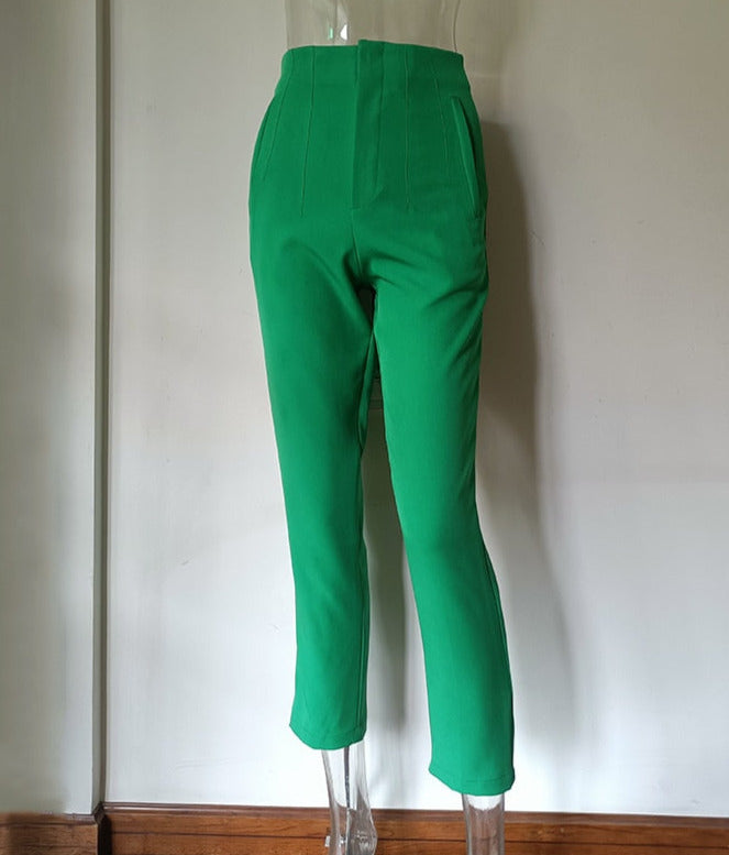 MELANY PANTS Fluorescent Green