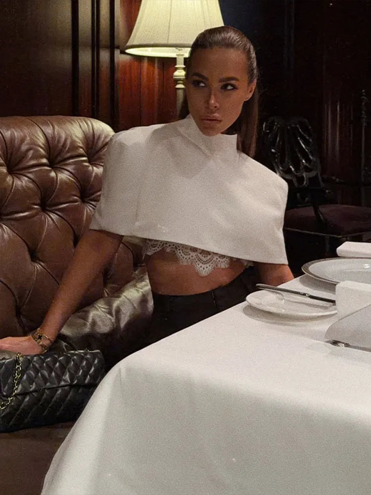 Women’s Cropped Shawl Top