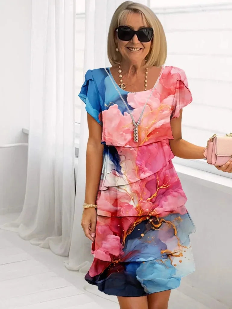 Adèle | Fluid Ruffle Elegance Dress