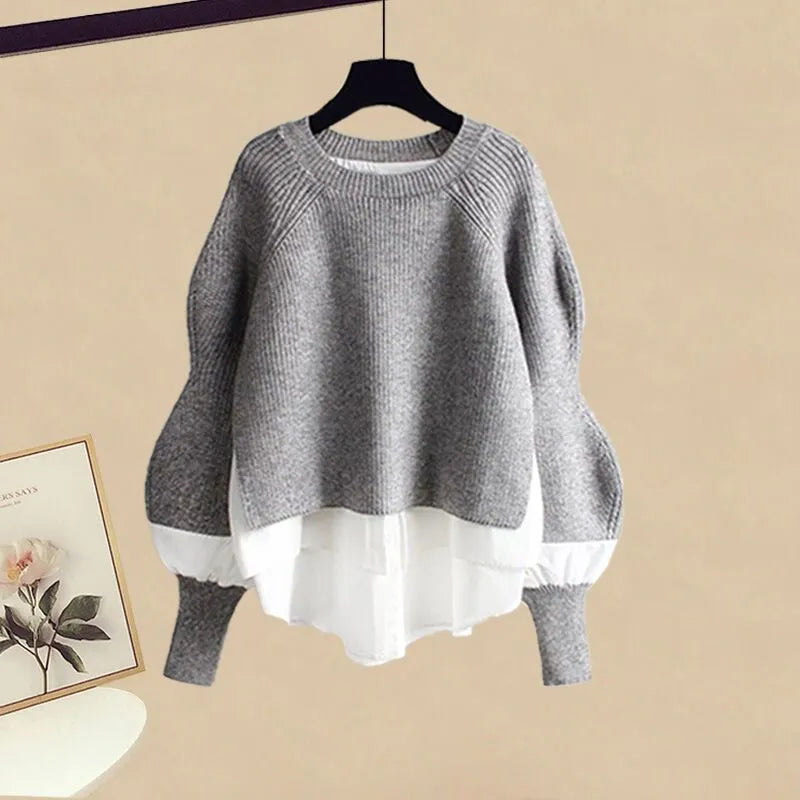 ZAFAIRA SET Gray Sweater