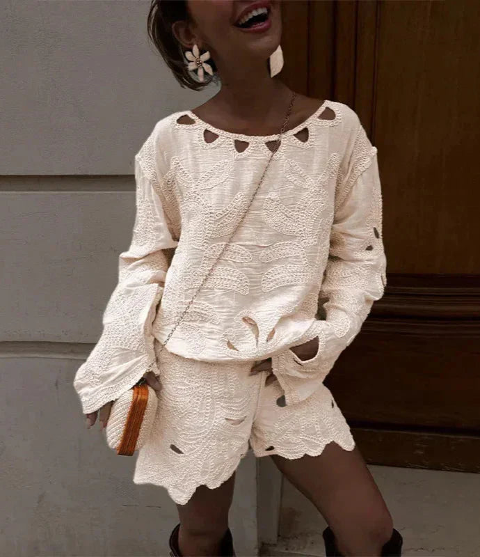 BETHIA 2 PIECES SET creamy-white One Size