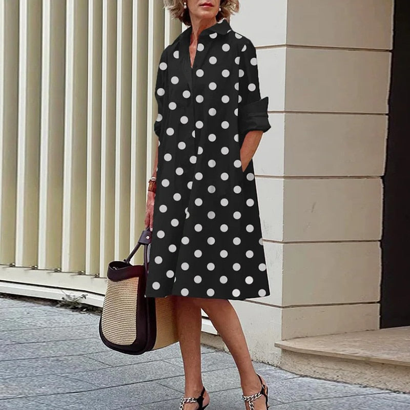 Maggie Dress Dots Black