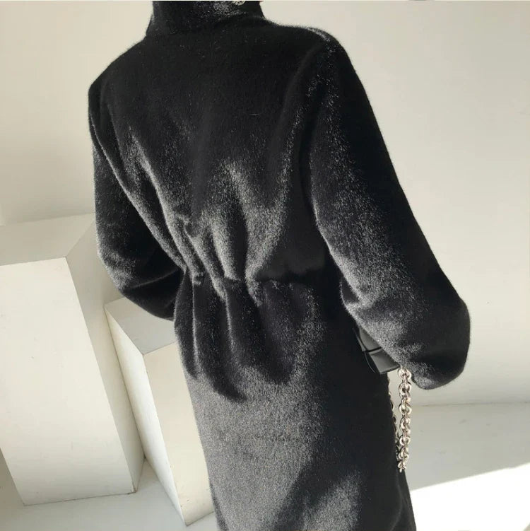 Vivienne Long Faux Mink Coat
