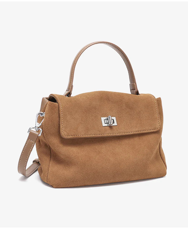 Suede Leather Crossbody Bag