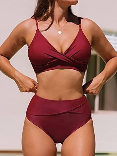 COLTER SWIMSUIT Wine red