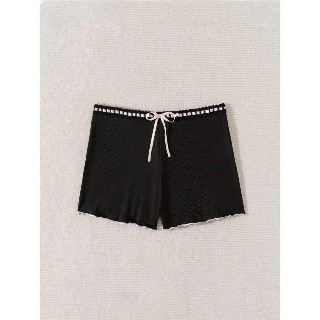 Bow Ribbed Beach Shorts
