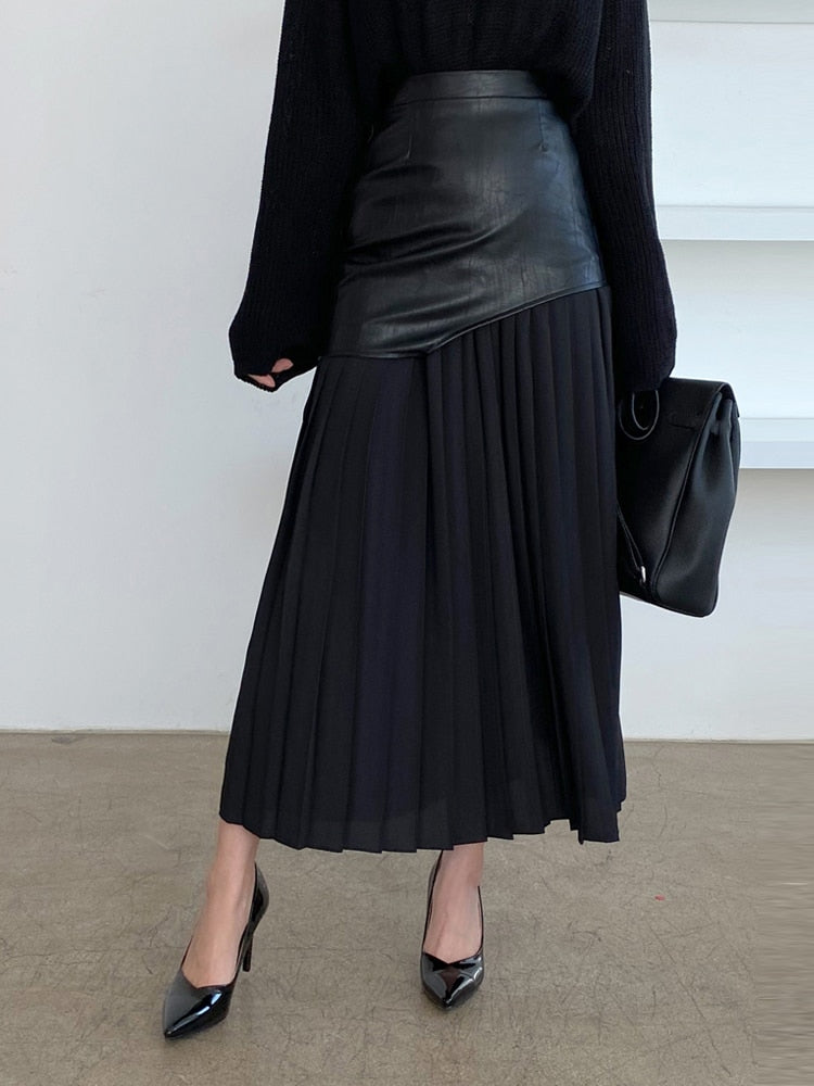 Varvara Mix Skirt Black