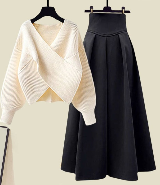 GREATHA SET Beige and black