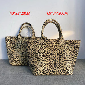 Leopard Canvas Tote Bag