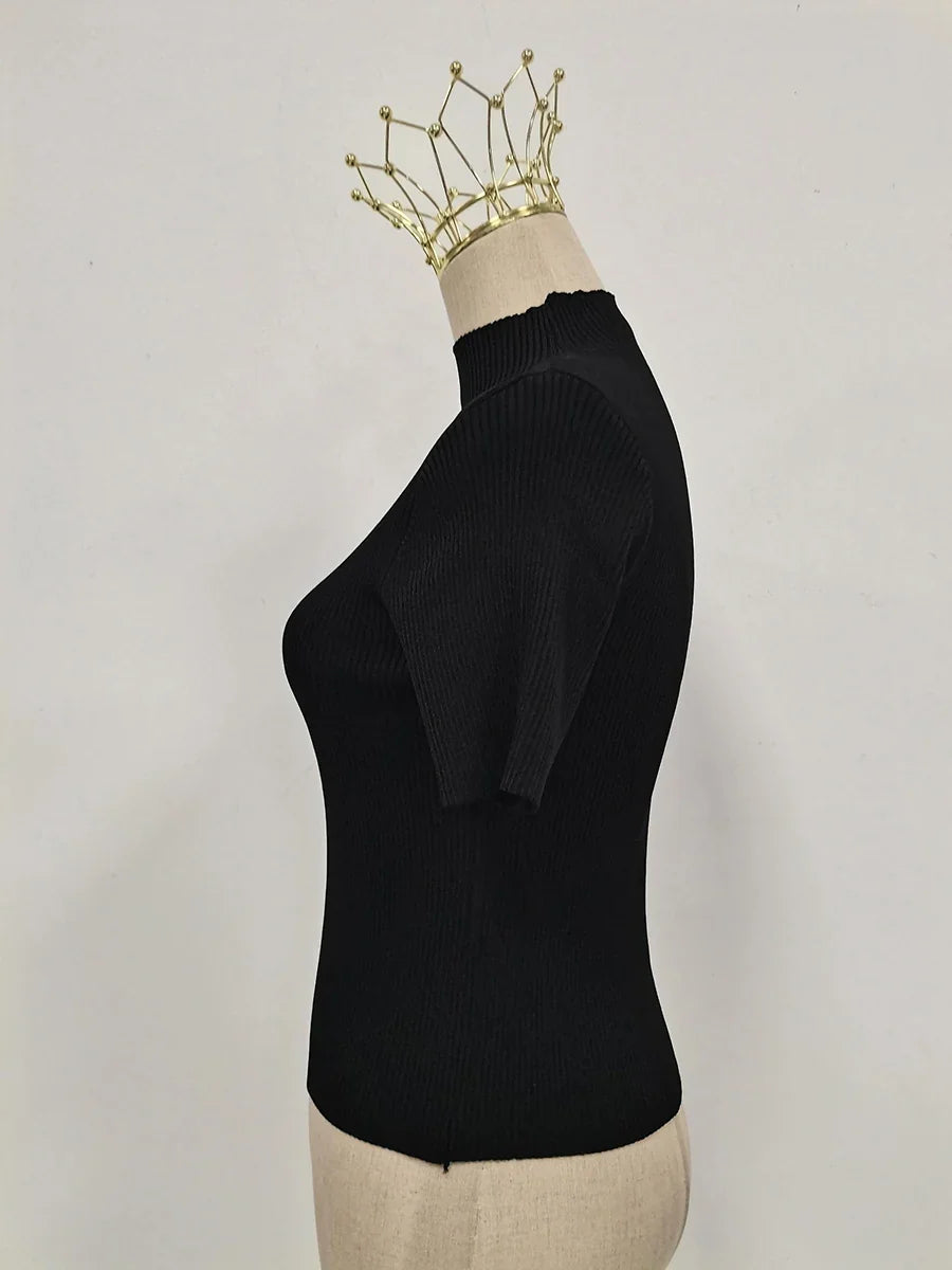 Women’s Turtleneck Buckle T-Shirt