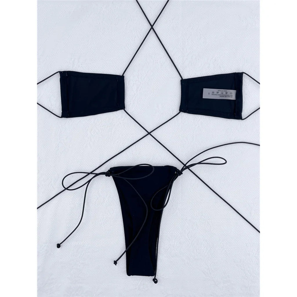Halter Micro Thong Bikini Set