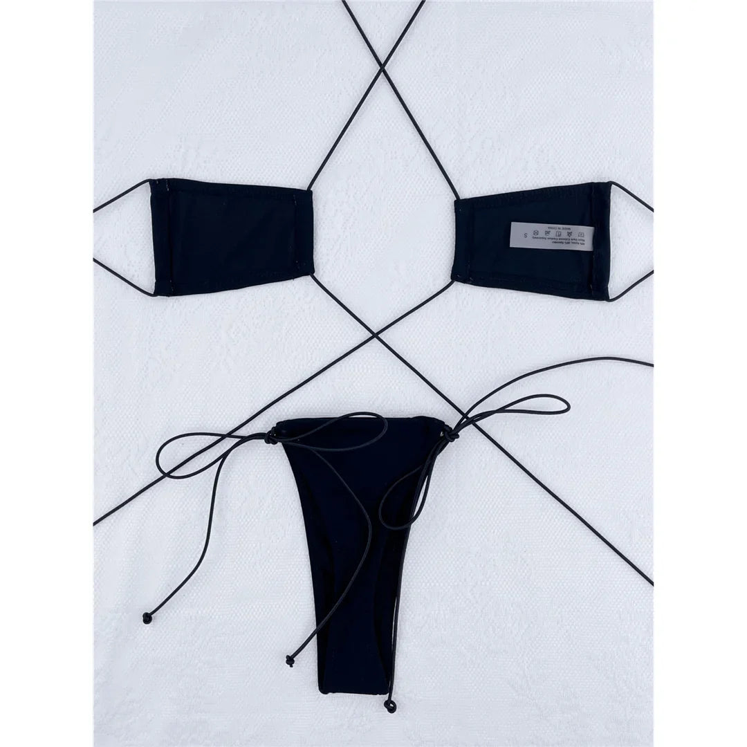 Halter Micro Thong Bikini Set