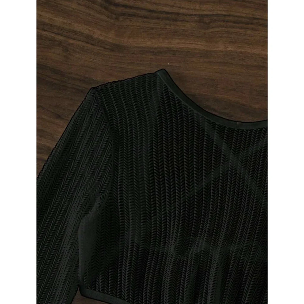 Halter Bikini with Long Sleeve Cover-Up