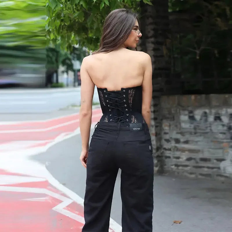 Strapless Lace Corset Top