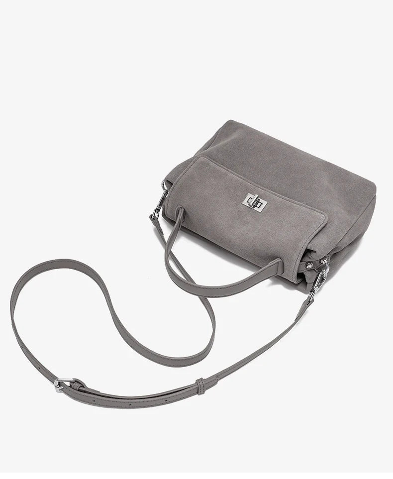 Suede Leather Crossbody Bag