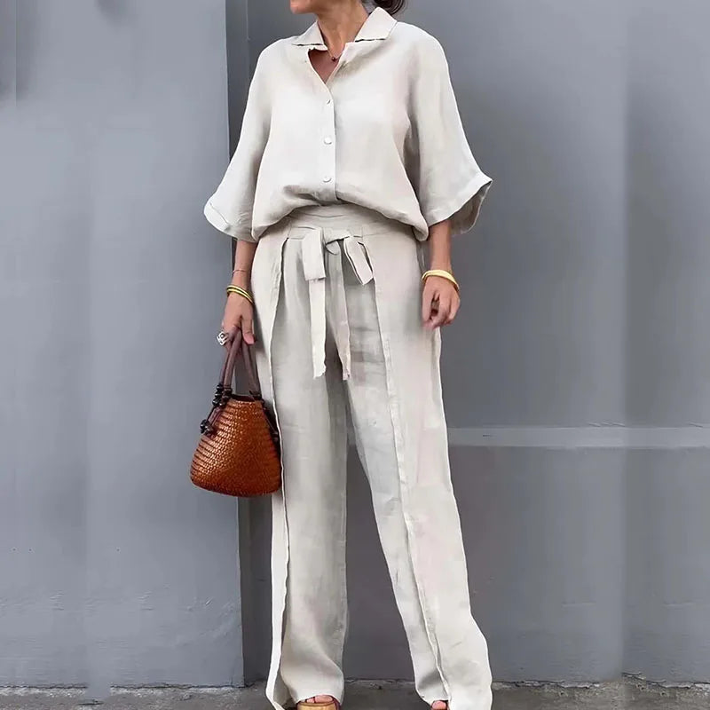 SARA 2 PIECES SET Beige