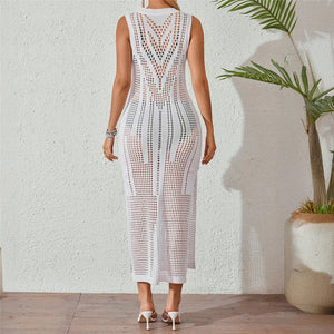 Hollow Out Crochet Tunic Cover-Up