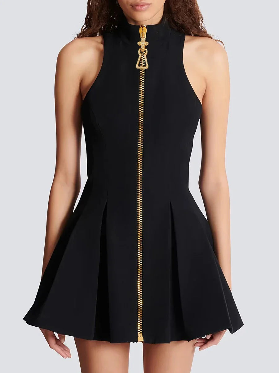 Slim Fit Patchwork Mini Dress