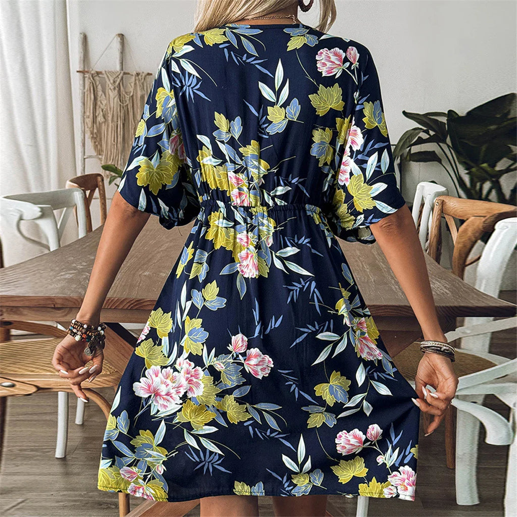 Floral Crochet Half Sleeve Tunic